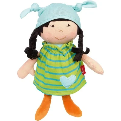 Poupée de chiffon Brenda Bilipup rayée vert signée Sigikid
