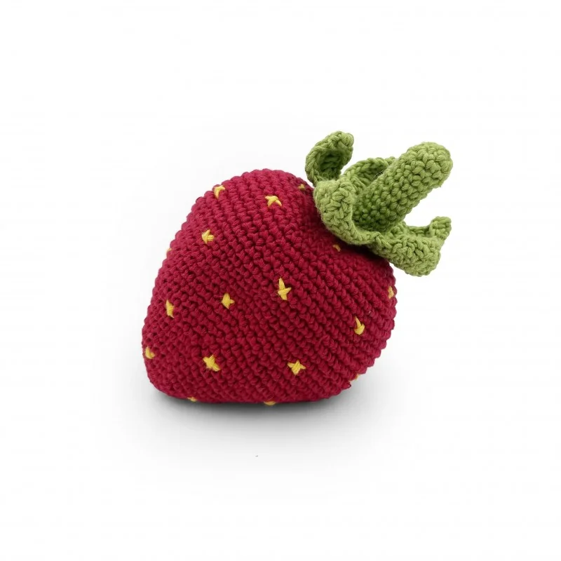 Jouet Réversible Fraise 100% coton bio signé MyuM Jouet Réversible Fraise 100% coton bio signé MyuM