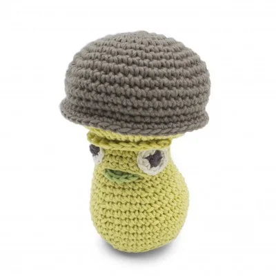 Percy le cèpe - hochet en coton bio signé MyuM Percy le cèpe - hochet en coton bio signé MyuM