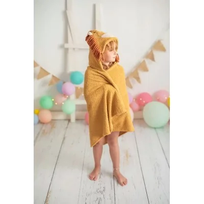 Cape de bain lion signée Crochetts