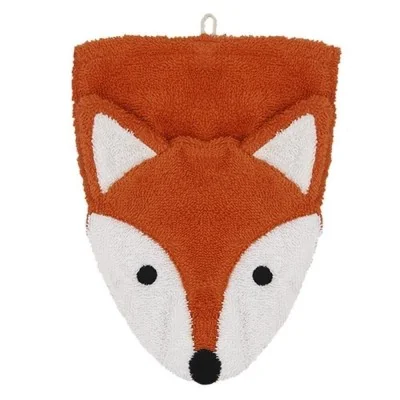 Gant de toilette marionnette renard en coton bio signé Fürnis