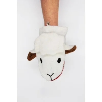 Gant de toilette marionnette mouton en coton bio signé Fürnis Gant de toilette marionnette mouton en coton bio signé Fürnis