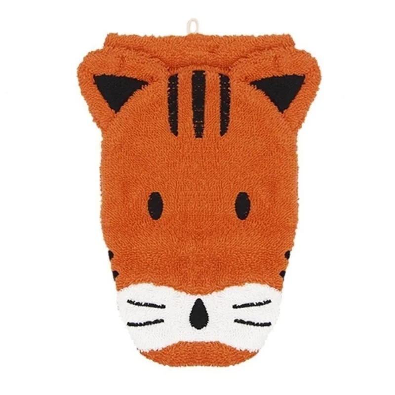 Gant de toilette marionnette tigre en coton bio signé Fürnis Gant de toilette marionnette tigre en coton bio signé Fürnis