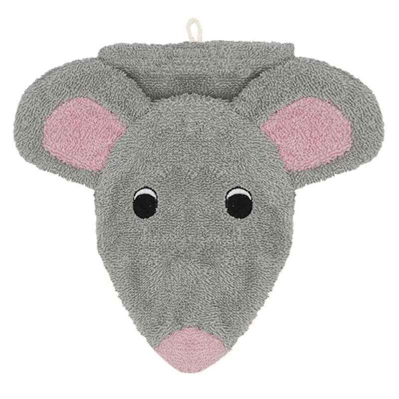 Gant de toilette marionnette souris en coton bio Fürnis Gant de toilette marionnette souris en coton bio Fürnis