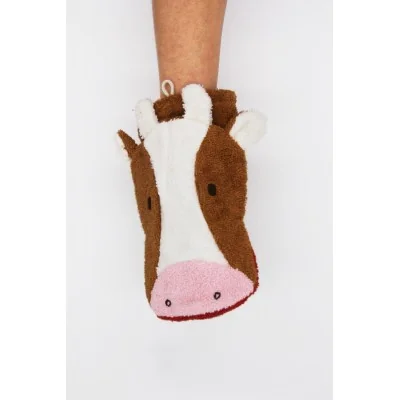 Gant de toilette marionnette vache en coton bio signé Fürnis