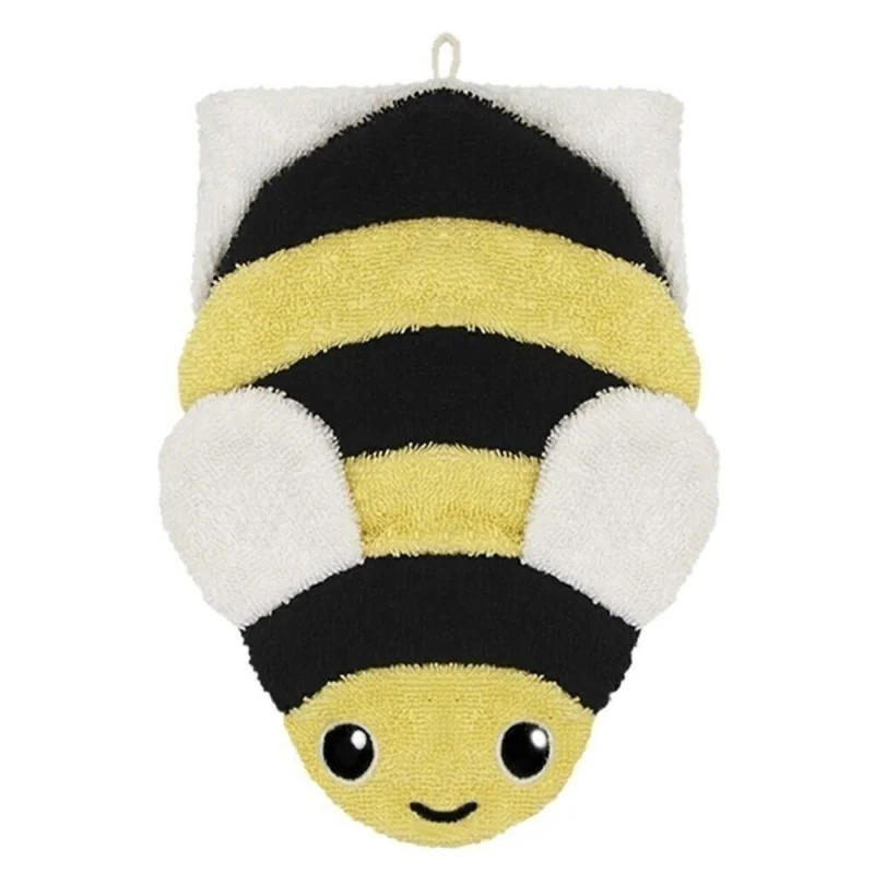 Gant de toilette marionnette abeille en coton bio signé Fürnis Gant de toilette marionnette abeille en coton bio signé Fürnis