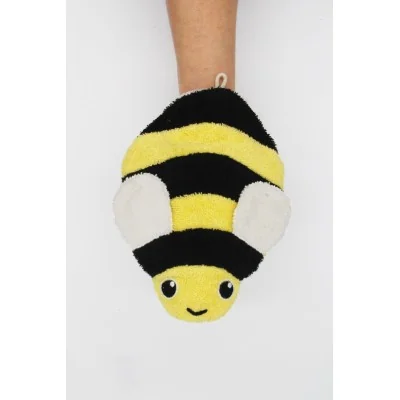 Gant de toilette marionnette abeille en coton bio signé Fürnis Gant de toilette marionnette abeille en coton bio signé Fürnis