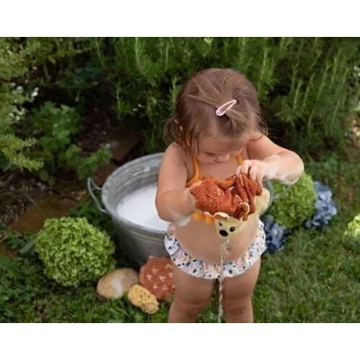 Gant de toilette marionnette hérisson en coton bio signé Fürnis Gant de toilette marionnette hérisson en coton bio signé Fürnis