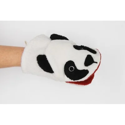 Gant de toilette marionnette panda en coton bio signé Fürnis