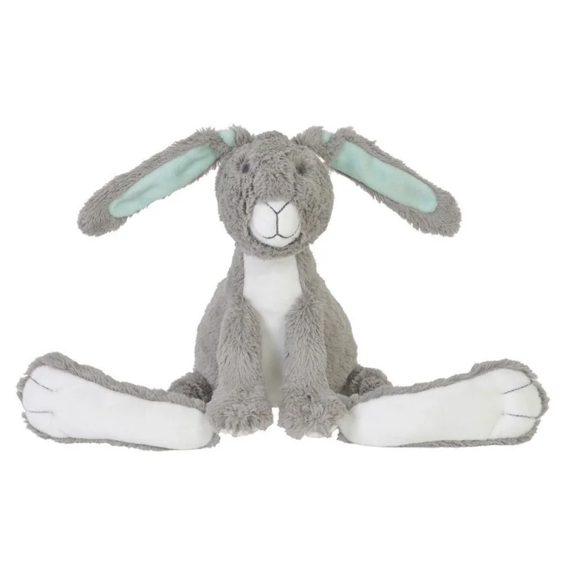Peluche Lapin Twine no. 2 gris - 31 cm signée Happy Horse