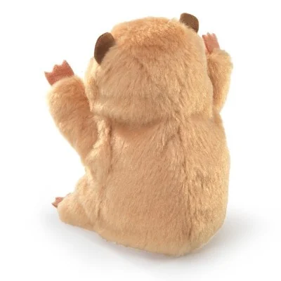 Mini marionnette hamster signée Folkmanis, vue de dos Mini marionnette hamster signée Folkmanis, vue de dos