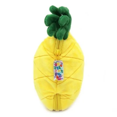 Peluche 2 en 1 Nugget le poussin / ananas - Flipetz signée Les Déglingos, vue de dos Peluche 2 en 1 Nugget le poussin / ananas - Flipetz signée Les Déglingos, vue de dos