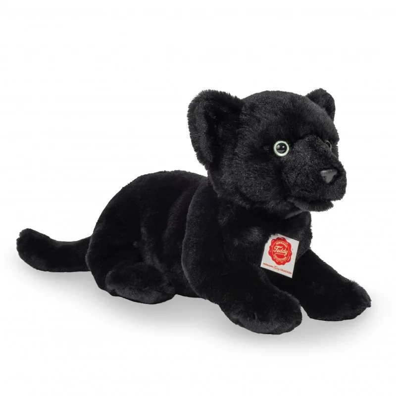 Peluche bébé panthère allongé - 30 cm de la collection Hermann Teddy