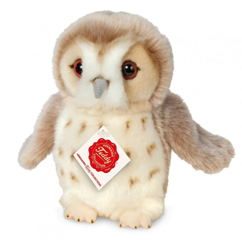 Peluche chouette beige - 20 cm signée Teddy Hermann