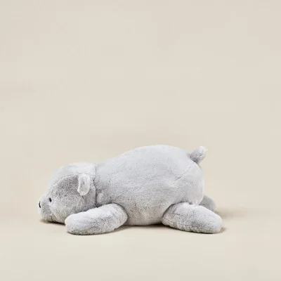 Peluche ours gris - 55 cm signée Lilla och stora björn, vue de profil Peluche ours gris - 55 cm signée Lilla och stora björn, vue de profil