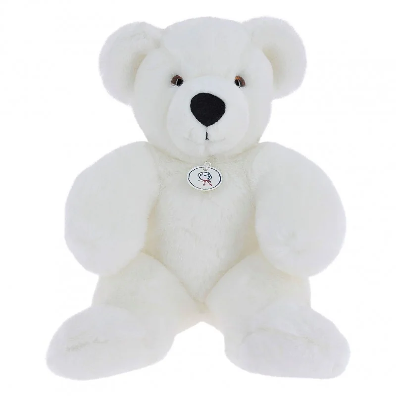 Ours en peluche Martin - 30 cm Blanc signé Les Petites Maries Ours en peluche Martin - 30 cm Blanc signé Les Petites Maries