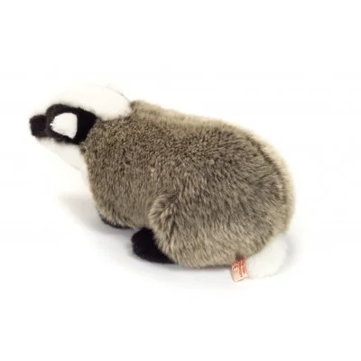 Peluche blaireau - 30 cm signée Teddy Hermann, vue de dos