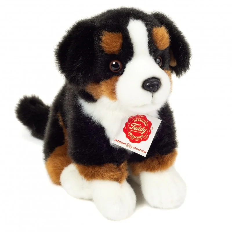Peluche bouvier bernois assis - 21 cm signée Teddy Hermann