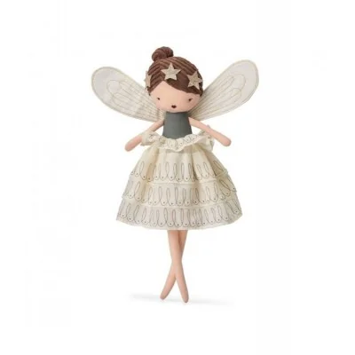 Fée Mathilda avec robe écrue - 35 cm - Picca Loulou