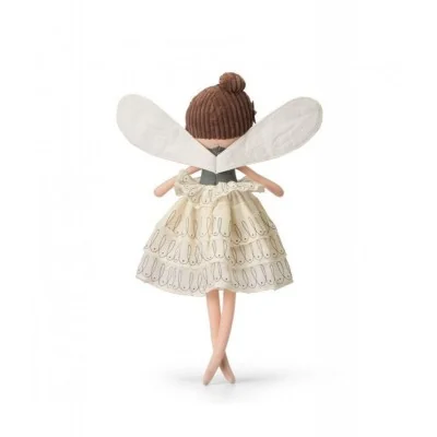 Poupée Fée Mathilda avec robe écrue - 35 cm signée Picca Loulou, vue de dos