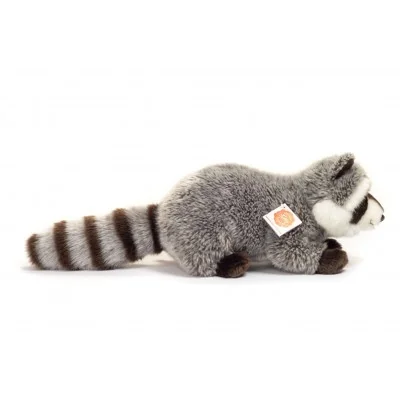 Peluche raton laveur - 29 cm signée Teddy Hermann, vue de profil Peluche raton laveur - 29 cm signée Teddy Hermann, vue de profil