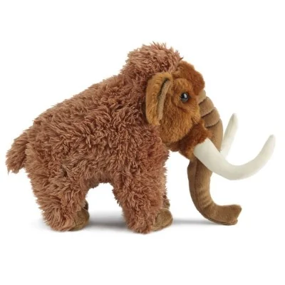 Peluche mammouth laineux - 26 cm signée Living Nature, vue de profil Peluche mammouth laineux - 26 cm signée Living Nature, vue de profil