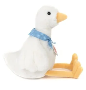 Peluche canard Elisa - 28 cm signée Teddy Hermann, vue de profil Peluche canard Elisa - 28 cm signée Teddy Hermann, vue de profil