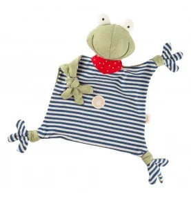 Doudou plat grenouille signé Sigikid