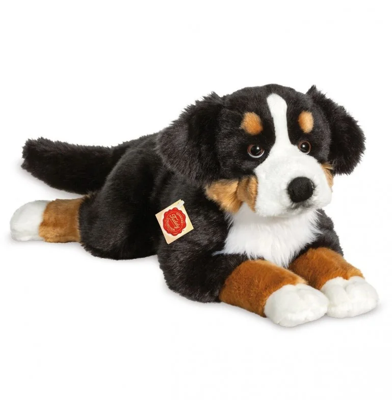 Peluche chien bouvier bernois couché - 60 cm signée Teddy Hermann Peluche chien bouvier bernois couché - 60 cm signée Teddy Hermann