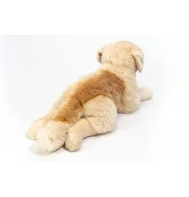 Peluche Golden Retriever couché - 60 cm signée Teddy Hermann, vue de dos Peluche Golden Retriever couché - 60 cm signée Teddy Hermann, vue de dos