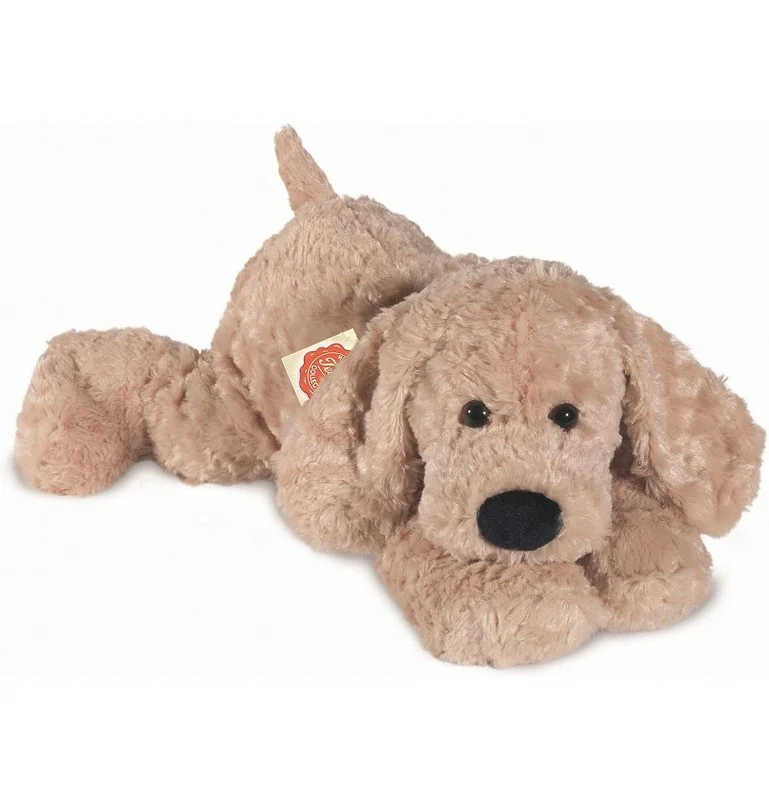 Peluche chien beige souple - 40 cm signée Teddy Hermann