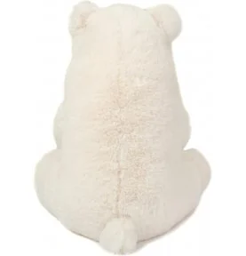 Peluche ours polaire assis 35 cm signée Teddy Hermann, vue de dos Peluche ours polaire assis 35 cm signée Teddy Hermann, vue de dos
