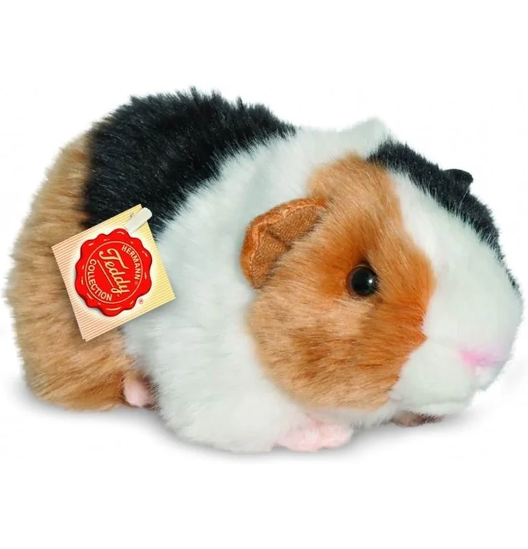 Peluche cochon d'Inde tricolore - 20 cm signée Teddy Hermann