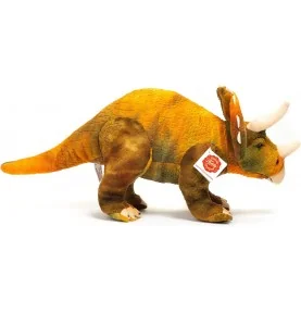 Peluche dinosaure tricératops - 42 cm signée Teddy Hermann, vue de profil Peluche dinosaure tricératops - 42 cm signée Teddy Hermann, vue de profil