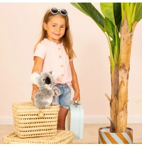 Jeune fille jouant avec Peluche koala - 21 cm signée Teddy Hermann