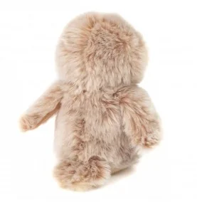 Peluche chouette brun clair - 16 cm signée Teddy Hermann, vue de dos