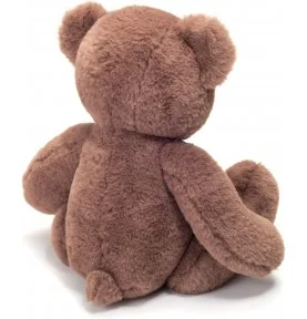 Ours en peluche chocolat signé Teddy Hermann, vue de dos