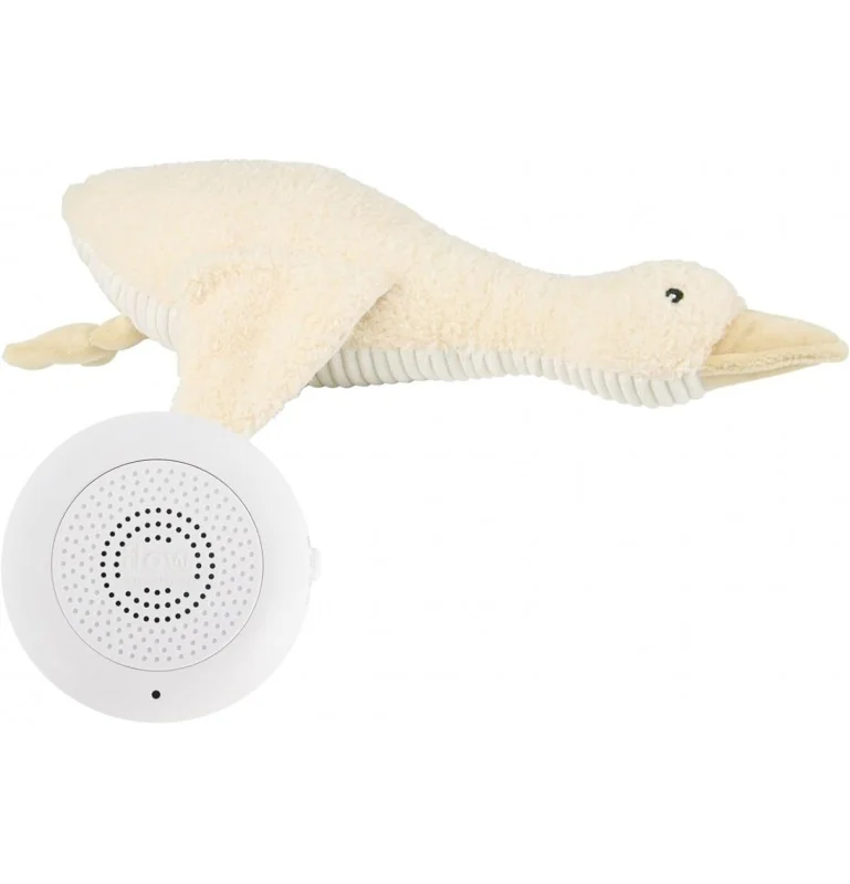 Peluche bruit blanc Liva l’oie beige rechargeable signée Flow Amsterdam