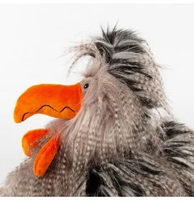 peluche coq "Roost Boost" signée Sigikid, tête de profil