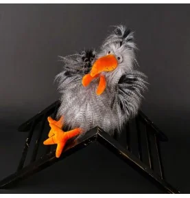 peluche coq "Roost Boost" signée Sigikid, vue de dessus