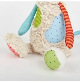 Doudou chat Patchwork Sweety signé Sigikid