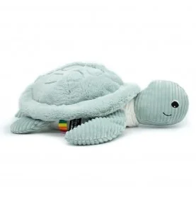 Peluche tortue géante maman bébé menthe signée Les Deglingos