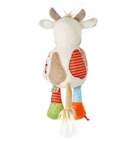 Doudou vache Patchwork Sweety signée Sigikid, vue de dos