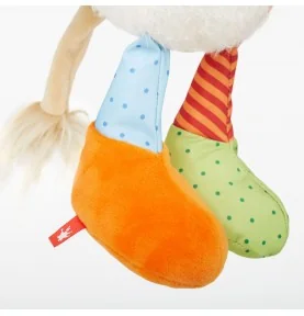 Doudou vache Patchwork Sweety signée Sigikid, gros plan sur les pattes