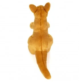 Peluche kangourou avec bébé - 30 cm signée Teddy Hermann, vue de dessous Peluche kangourou avec bébé - 30 cm signée Teddy Hermann, vue de dessous