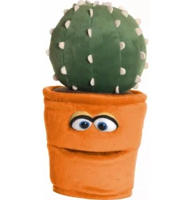 Pot de fleurs avec cactus Hannelore signée Living Puppets