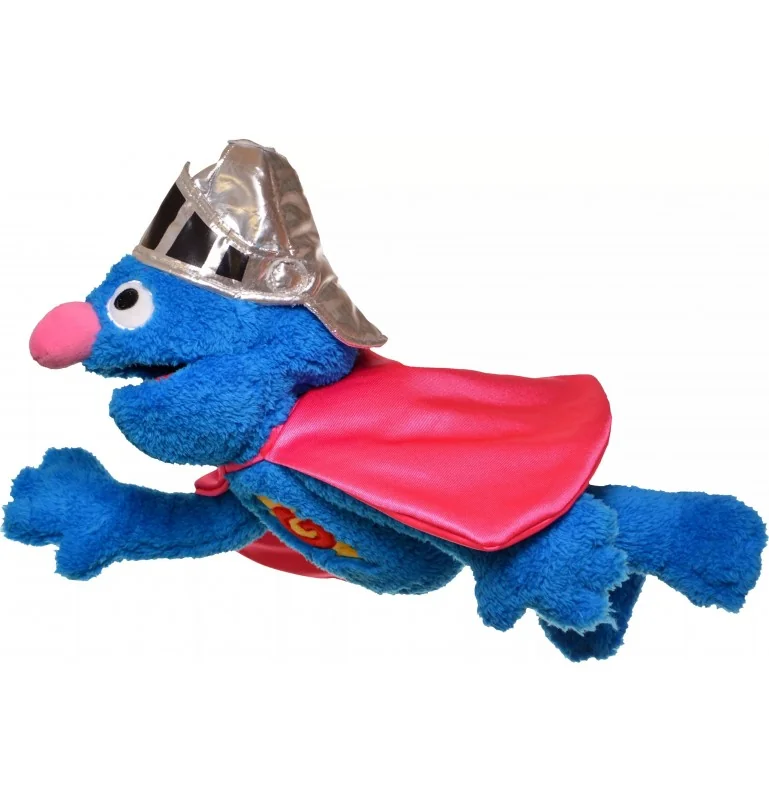 Peluche marionnette petit Super Grover signée Living Puppets Peluche marionnette petit Super Grover signée Living Puppets