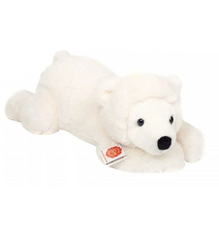 Peluche ours polaire couché - 45 cm signée Teddy Hermann Peluche ours polaire couché - 45 cm signée Teddy Hermann