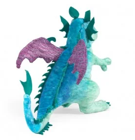 Marionnette Mini Dragon signée Folkmanis, vue de dos Marionnette Mini Dragon signée Folkmanis, vue de dos