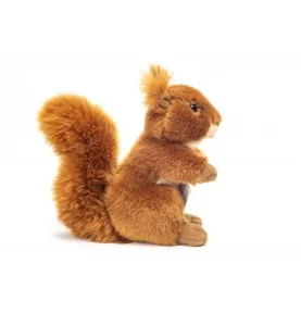 Peluche écureuil - 17 cm signée Teddy Hermann, vue de profil Peluche écureuil - 17 cm signée Teddy Hermann, vue de profil